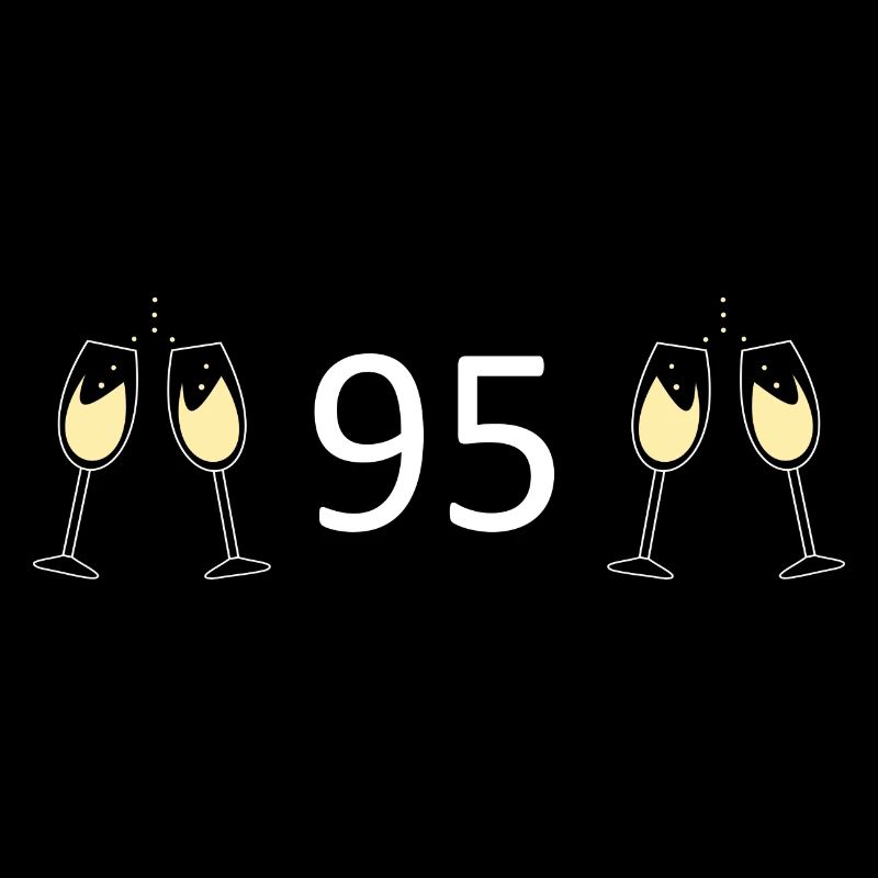 95e anniversaire 95 ans anniversaire 95 numéro 95 blanc