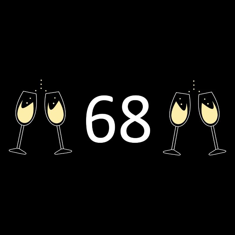 68e anniversaire 68 ans Jubilé 68 Numéro 68