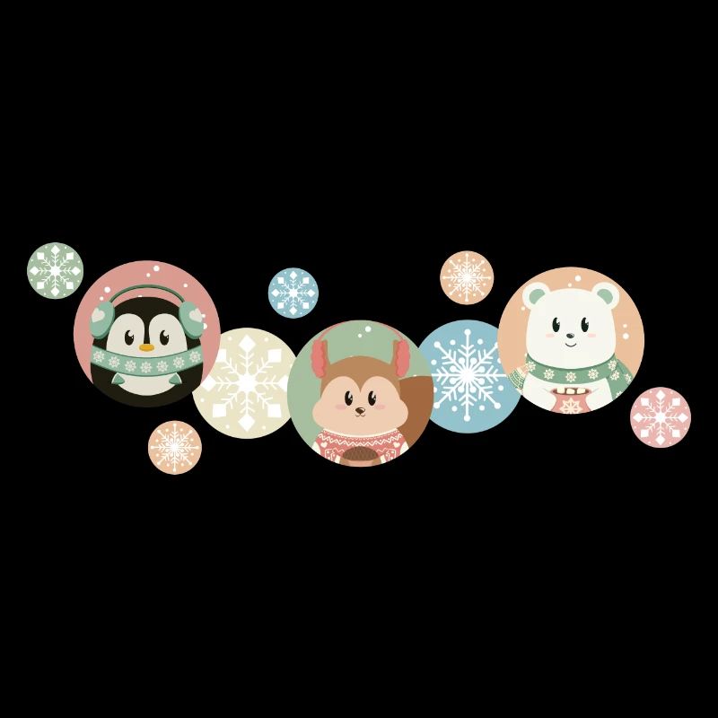 Cute Animals - Christmas Pattern