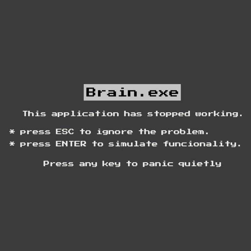 Brain.exe – Funny Computer Error Shirt