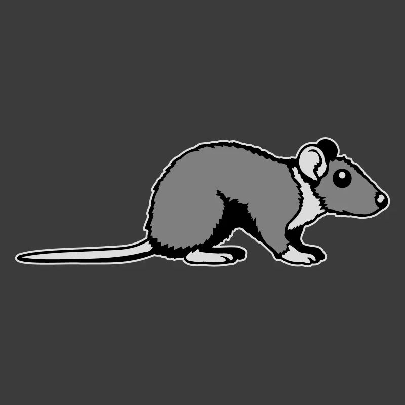 Rat Side Profile Cute Funny Rodent Animal Comic