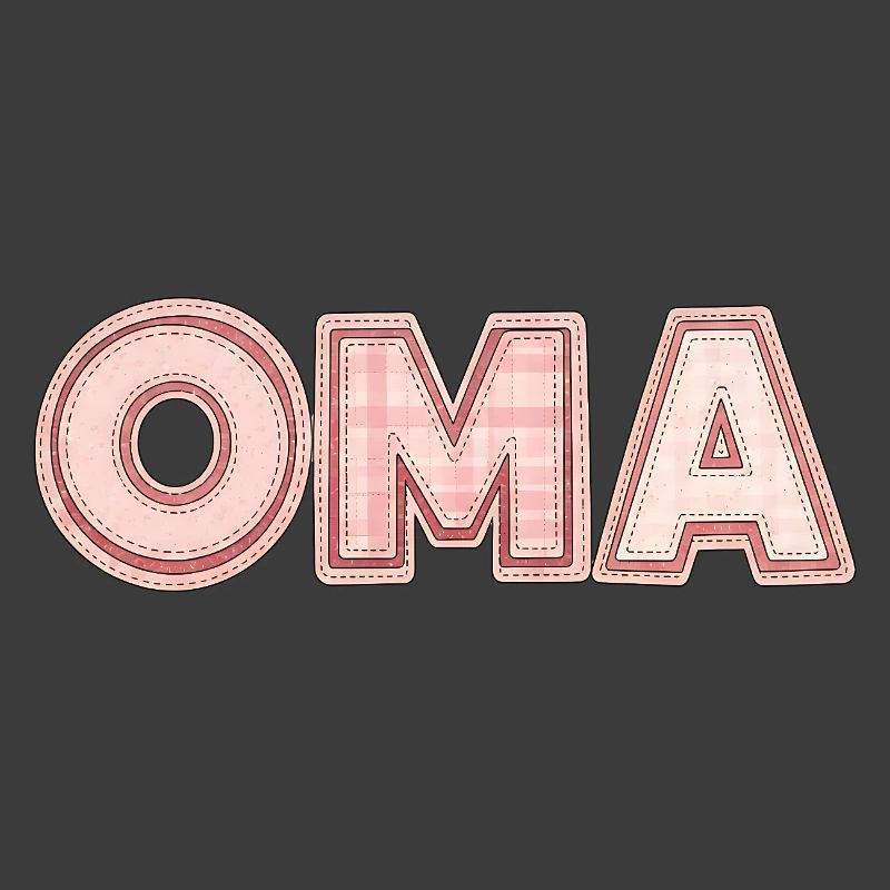 Oma Retro Schriftzug Geschenk Idee Patchwork