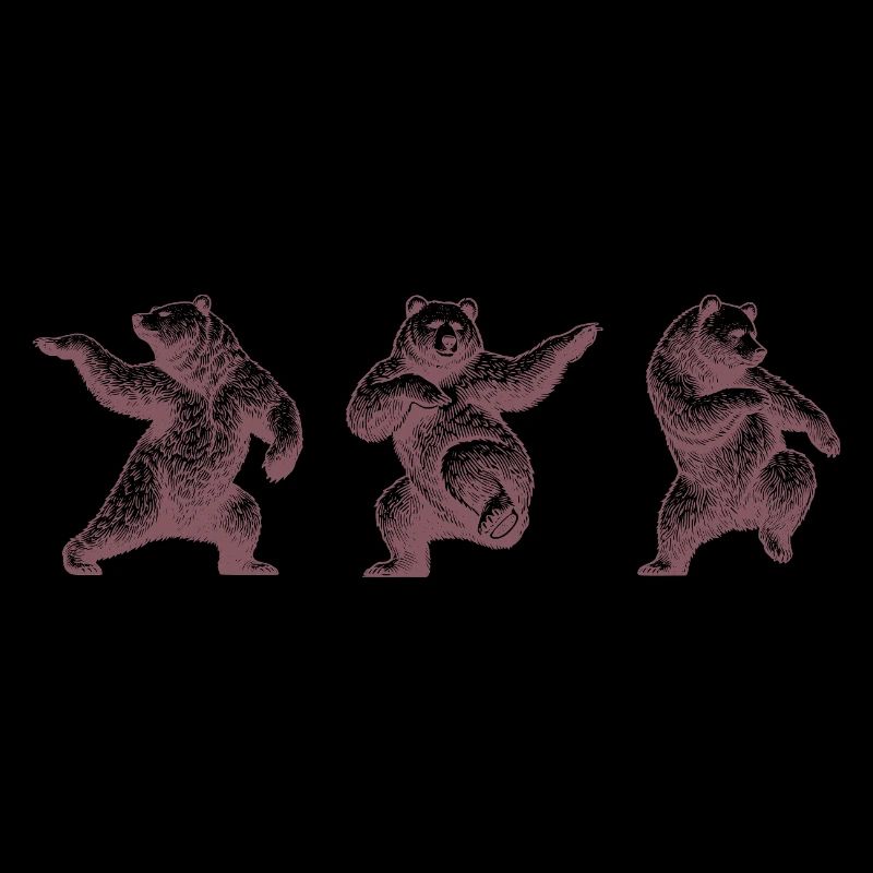 Dancing Bear Vintage Funny Design