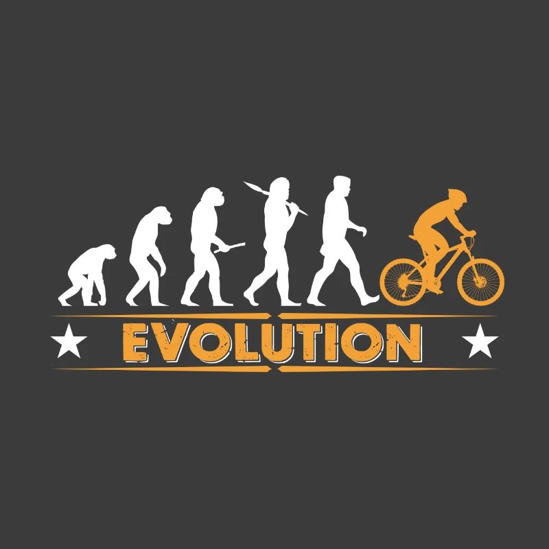 Mountain bike evolution - orange/white