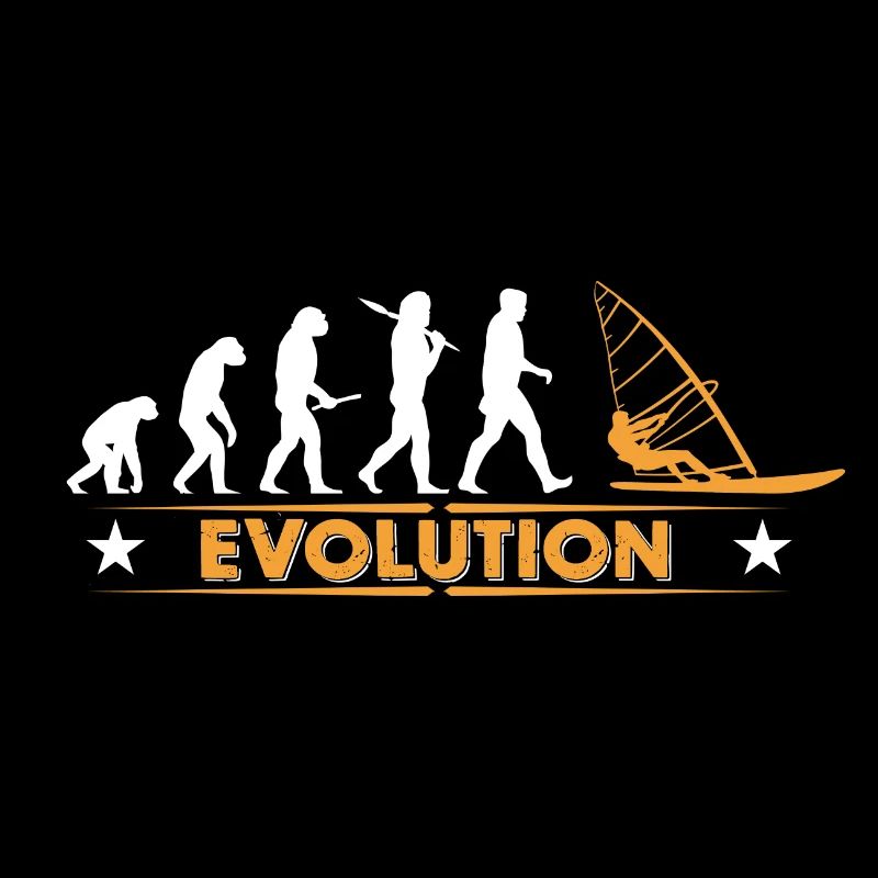 Windsurfing evolution - orange/white