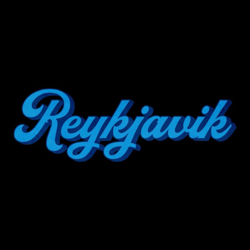 Reykjavik Blue Script Logo