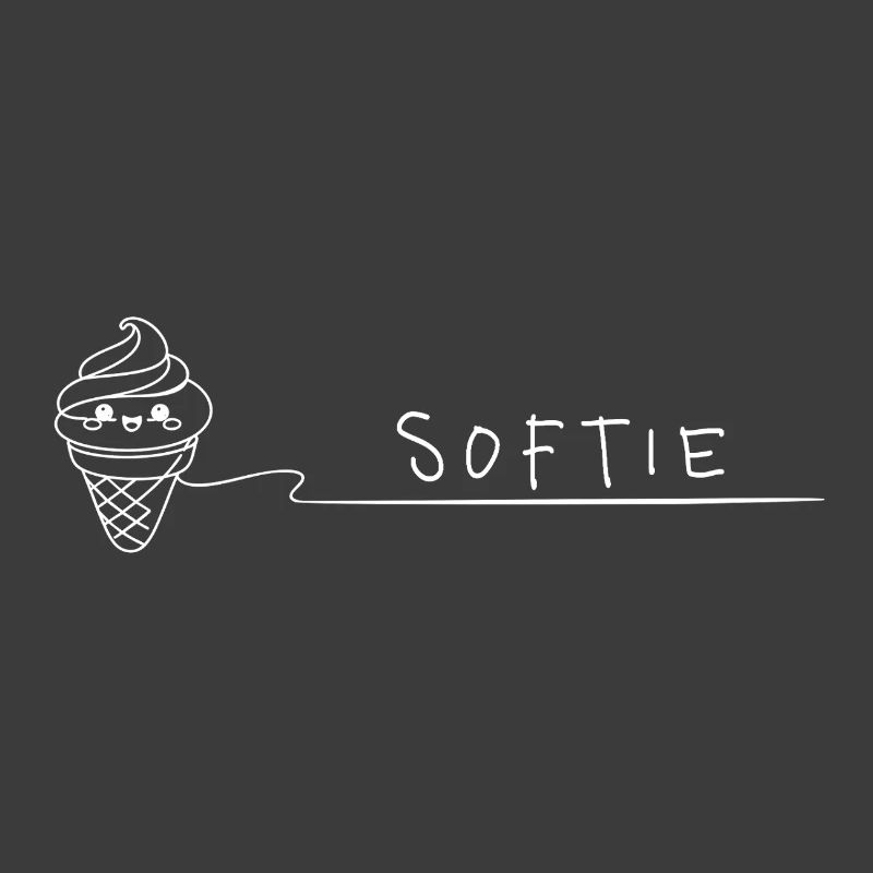 Softie. Softeis Liebe Minimal Oneline