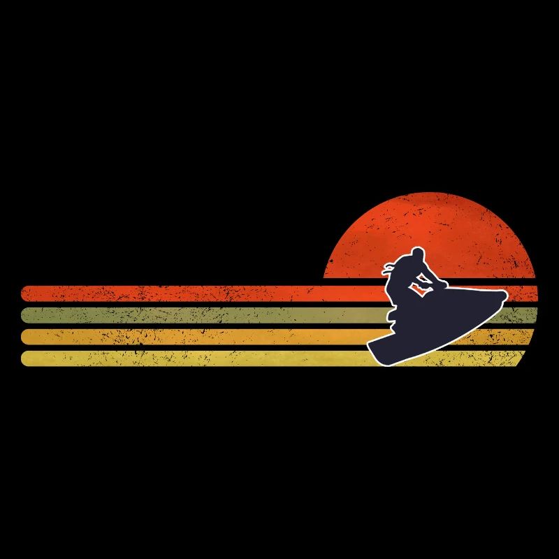 Retro Sunset Snowboard