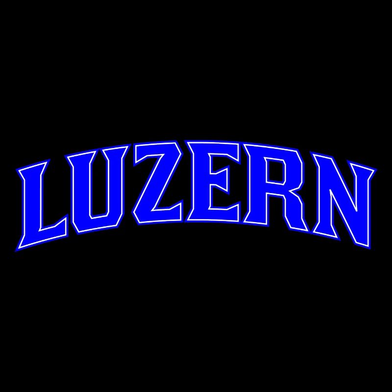 Luzern Neon Schriftzug Blau