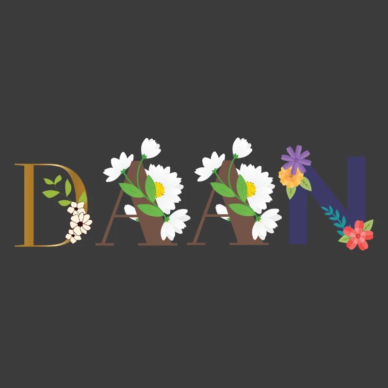 DAAN name decorated with flowers