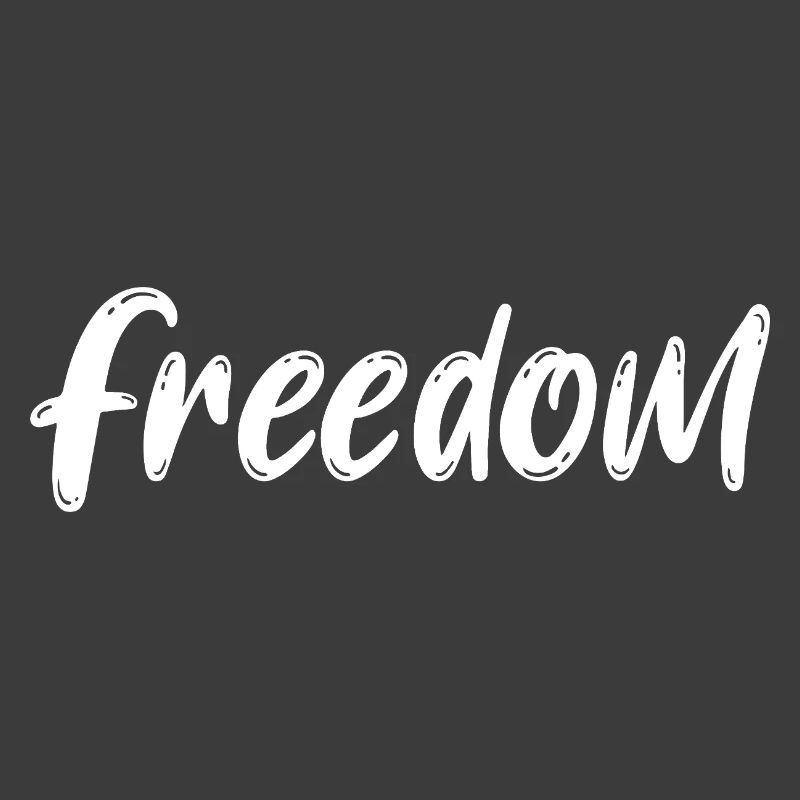 Freedom Brush Script Monochrome Statement