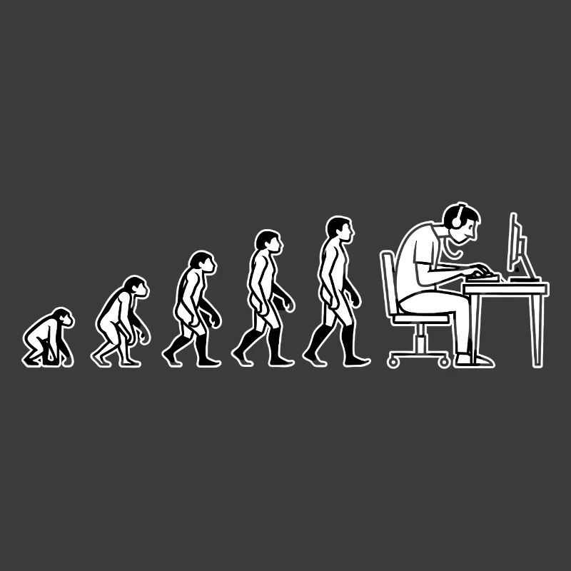 Evolution endet am Computer – Humor Design