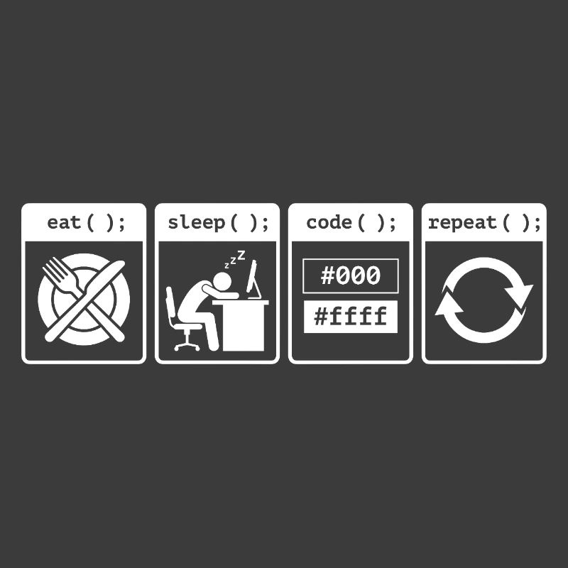 Eat Sleep Code Repeat – Conception de flux de travail pour codeurs
