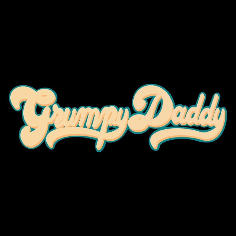 Grumpy Daddy Retro Script - Farbe "Groovy Baby"