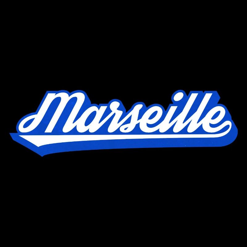Marseille Retro Blue Script