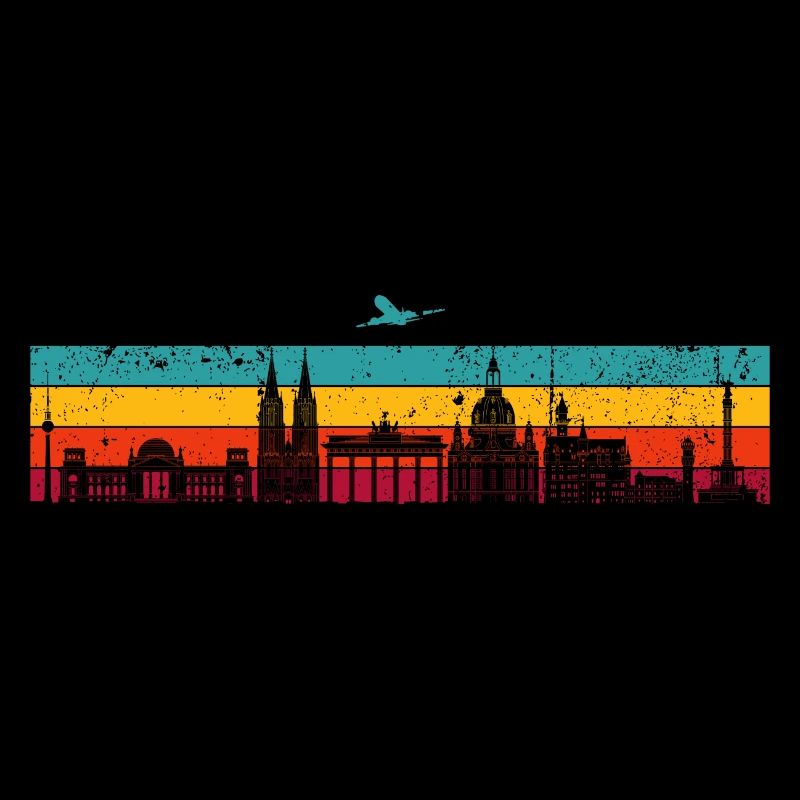 Lebendige Skyline-Streifen