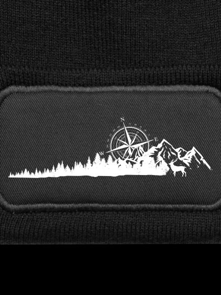 Compass Mountain Ridge Silhouette