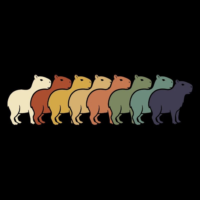Regenbogen Kamelreihe