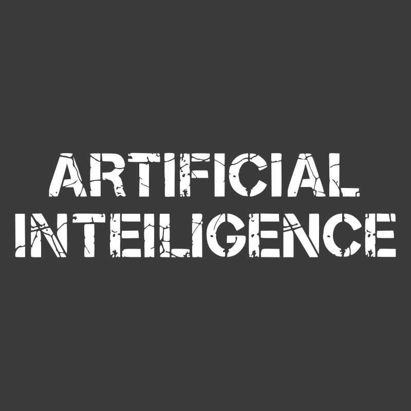 Artificial Intelligence Text Grunge Vektor