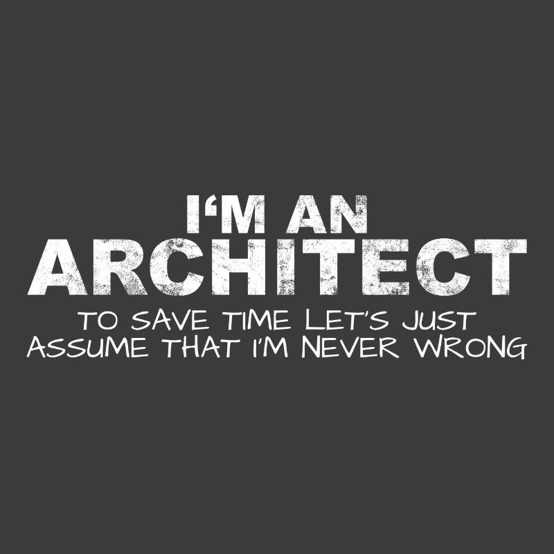 Architecte Never Wrong Save Time Funny