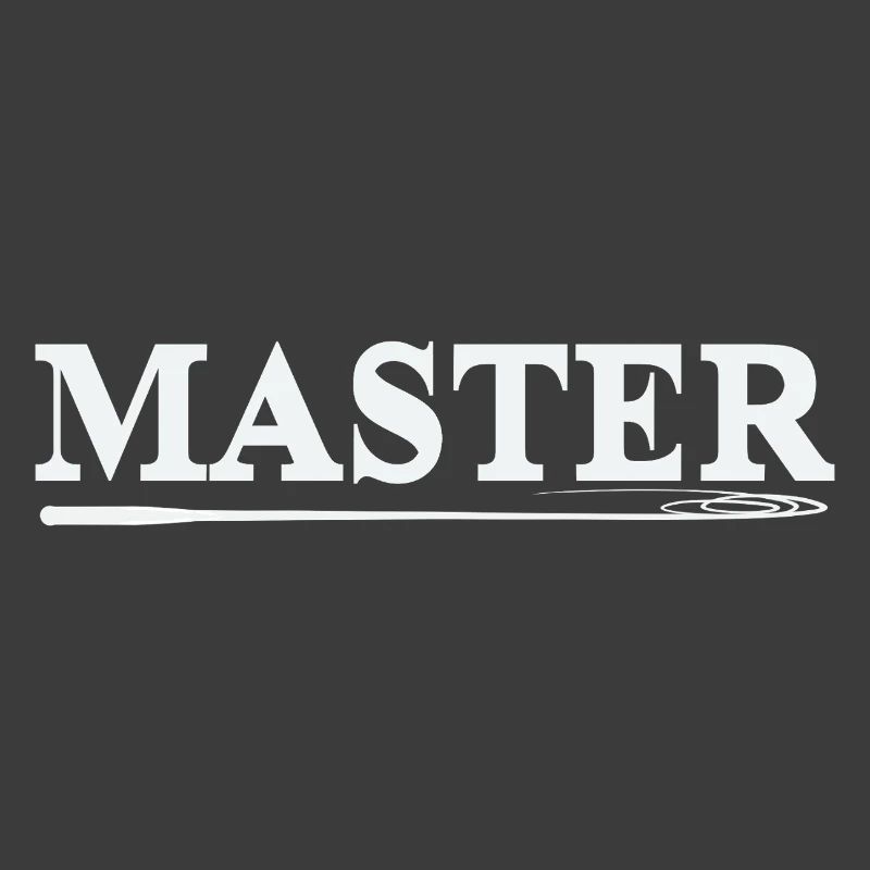 MASTER Whip Logo in White – BDSM Bold Statement