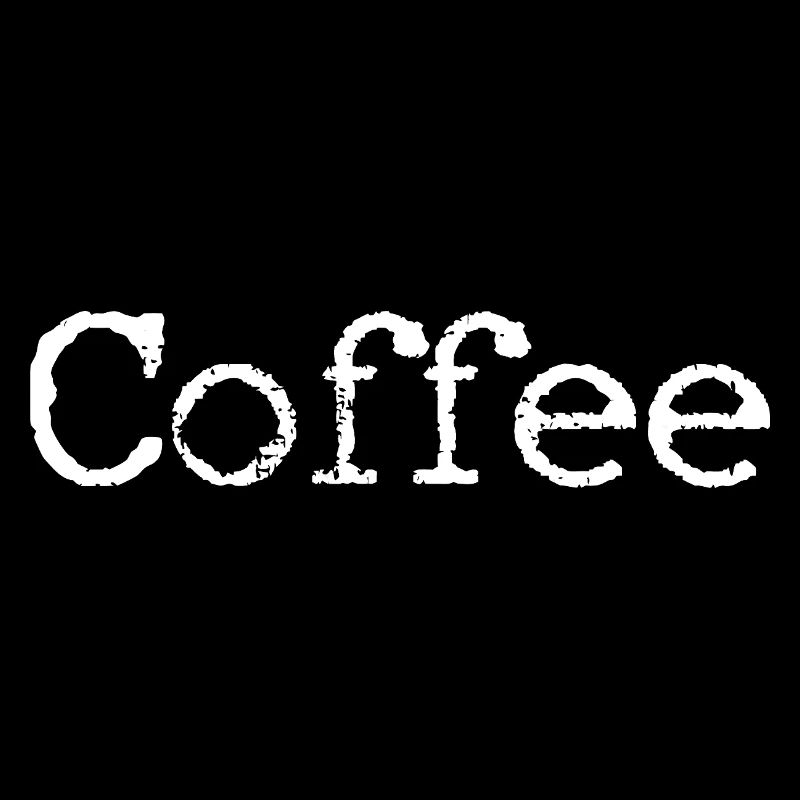 Kaffeekritzel weiß auf schwarz
