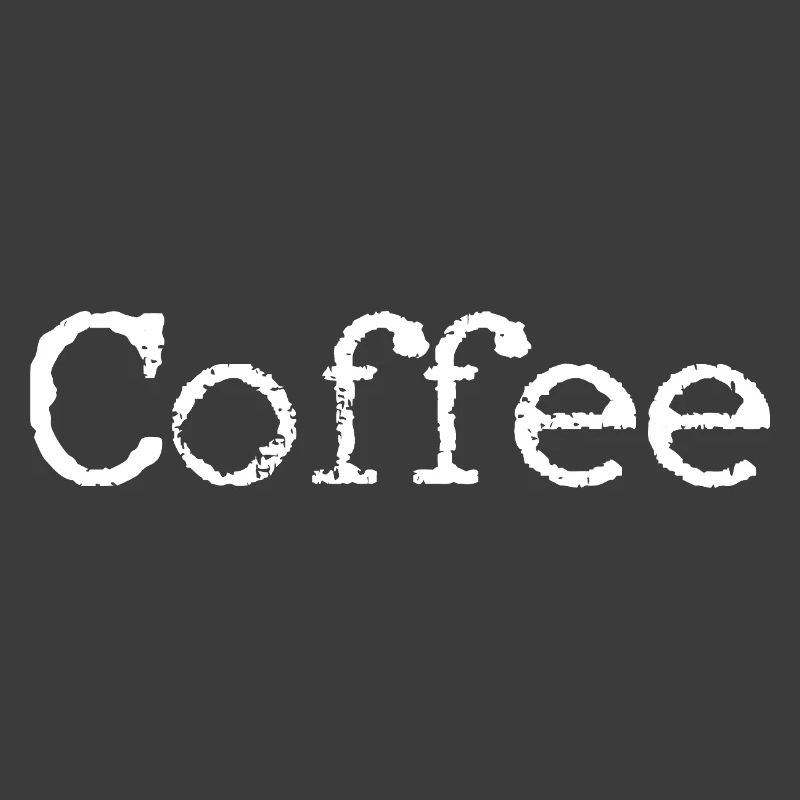 Coffee Scribble White on Black