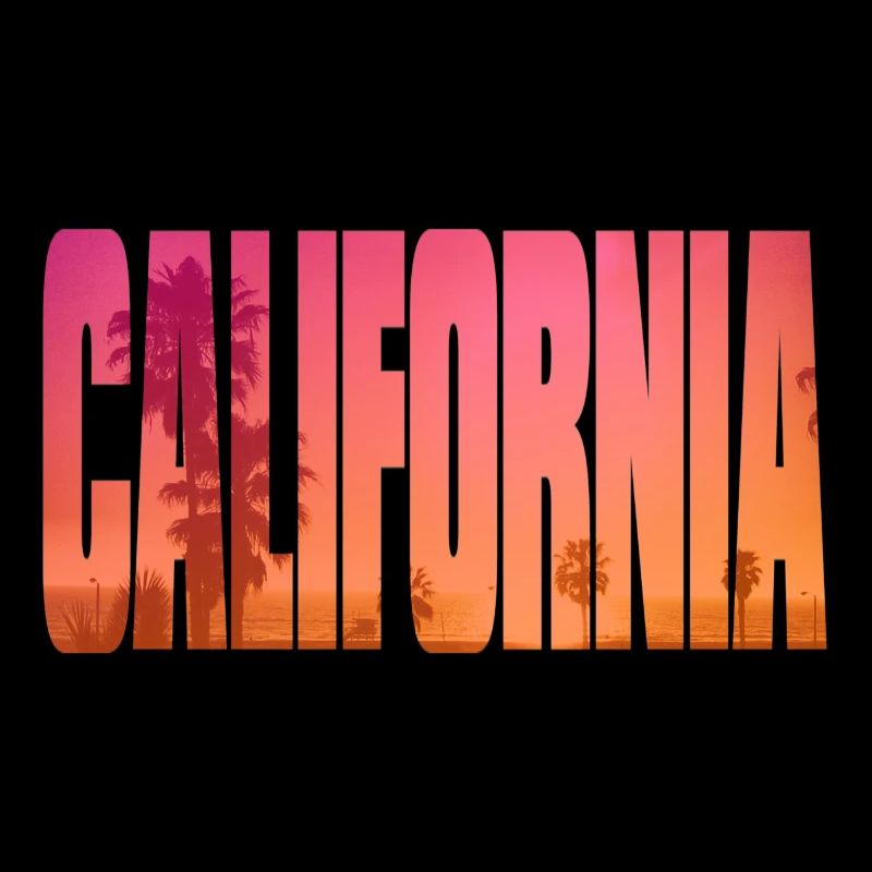 California - plage au coucher de soleil