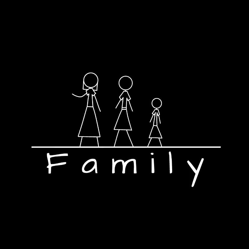 Strichmännchenfamilie