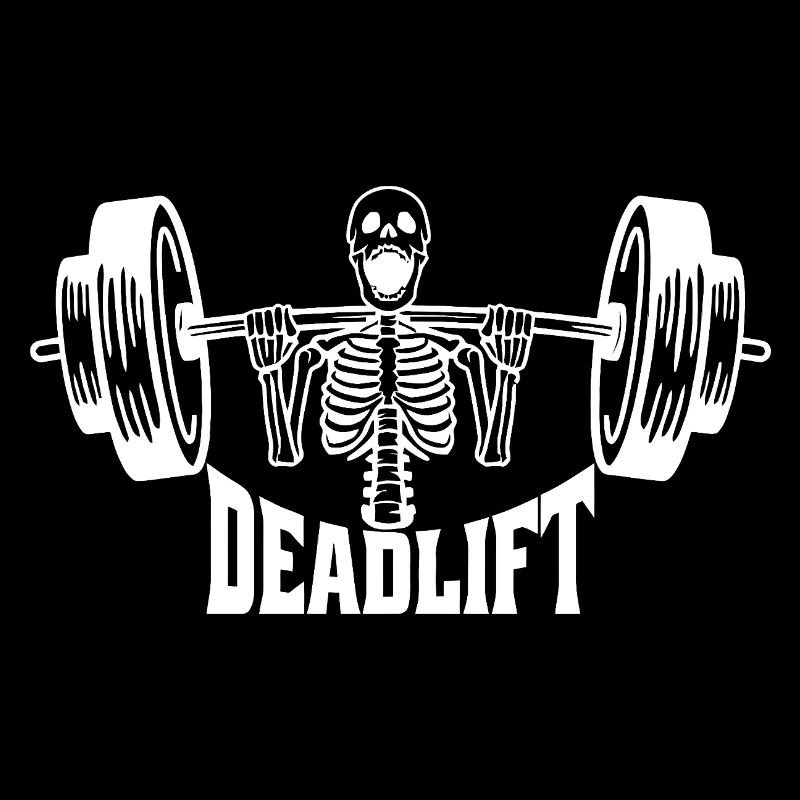 Skeleton Deadlift Gym Illustration