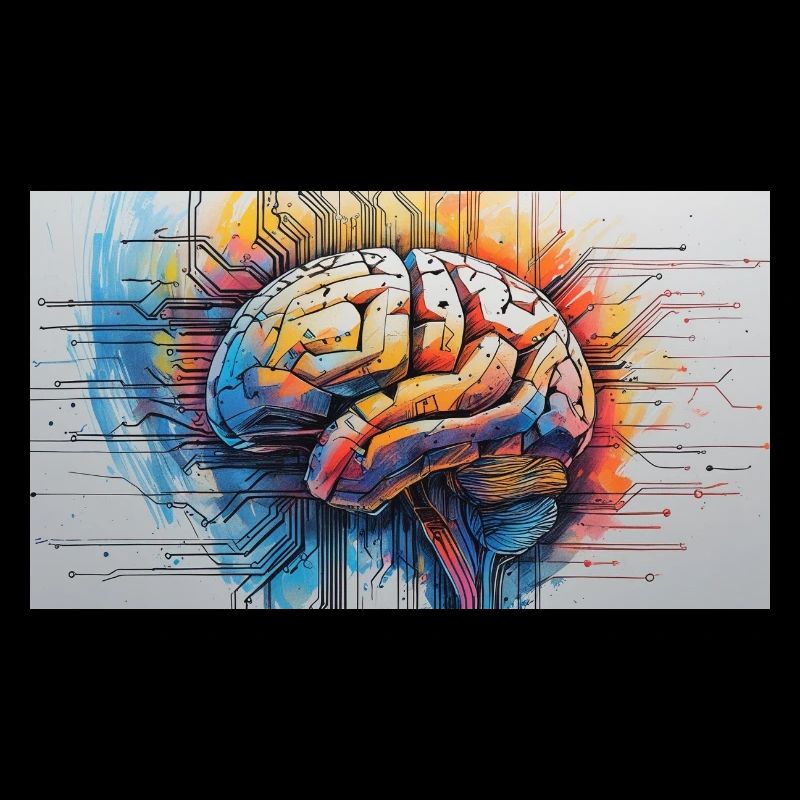 Artificial Brain Colored Circuit