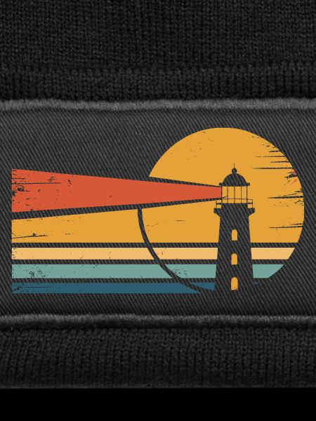 Lighthouse Retro Sunset