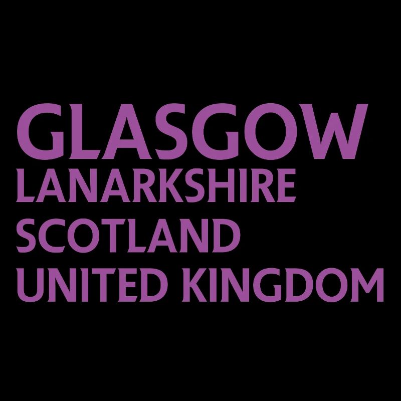 Glasgow – Scotland Textdesign