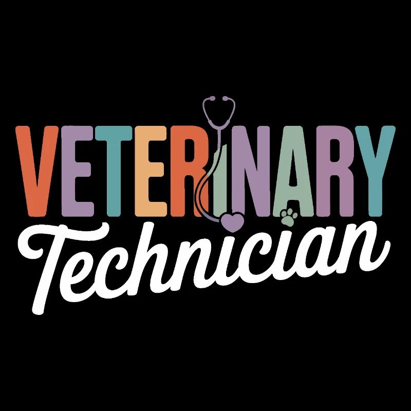 Tiermedizinischer Techniker Regenbogen-Logo