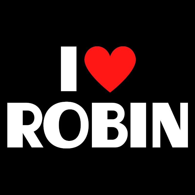 J’adore Robin Red Heart Déclaration rétro