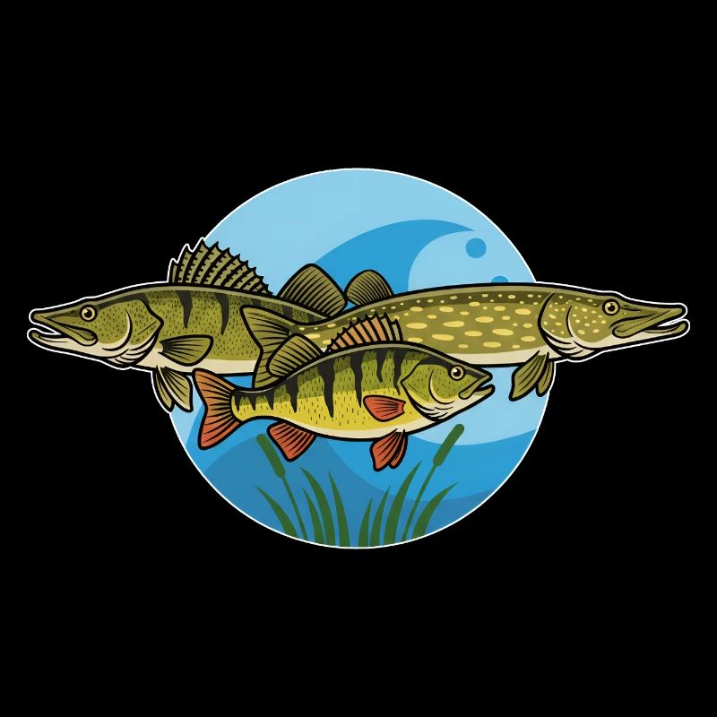Perche, brochet, zander, prédateur, pêche
