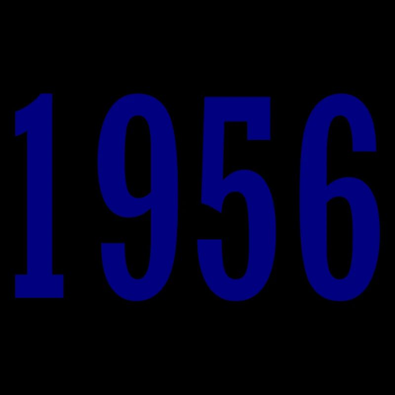 1956 Blue Retro Numerals