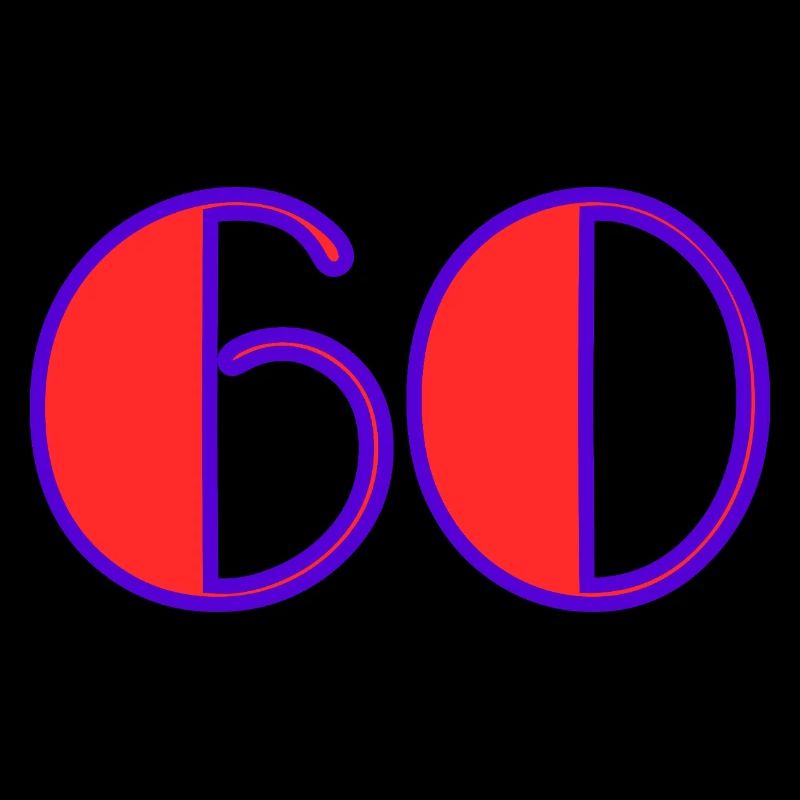 60. 60 JAHRE. 60-JÄHRIGES JUBILÄUM. 60. GEBURTSTAG.