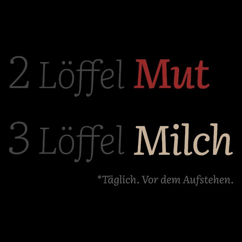 2 Löffel Mut 3 Löffel Milch – Mutmacherdesign