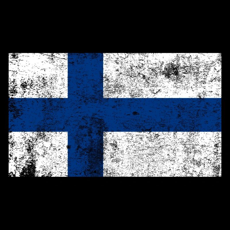 Drapeau de la Finlande Drapeau Grunge Retro Vintage