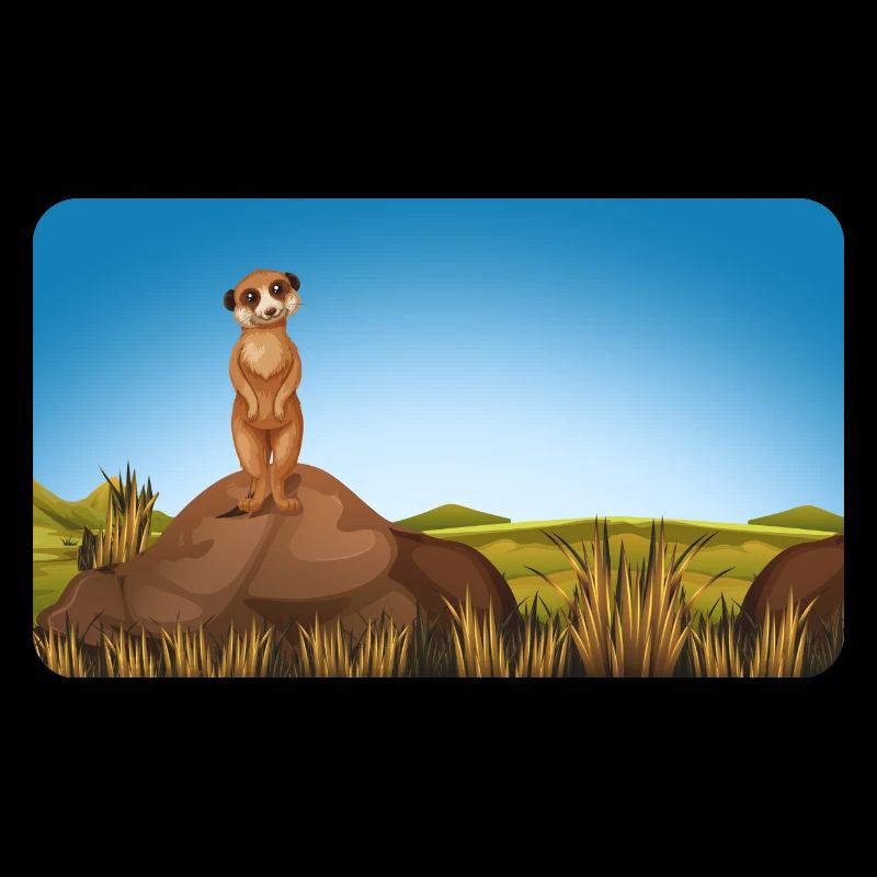 Meerkat on mound | customizable