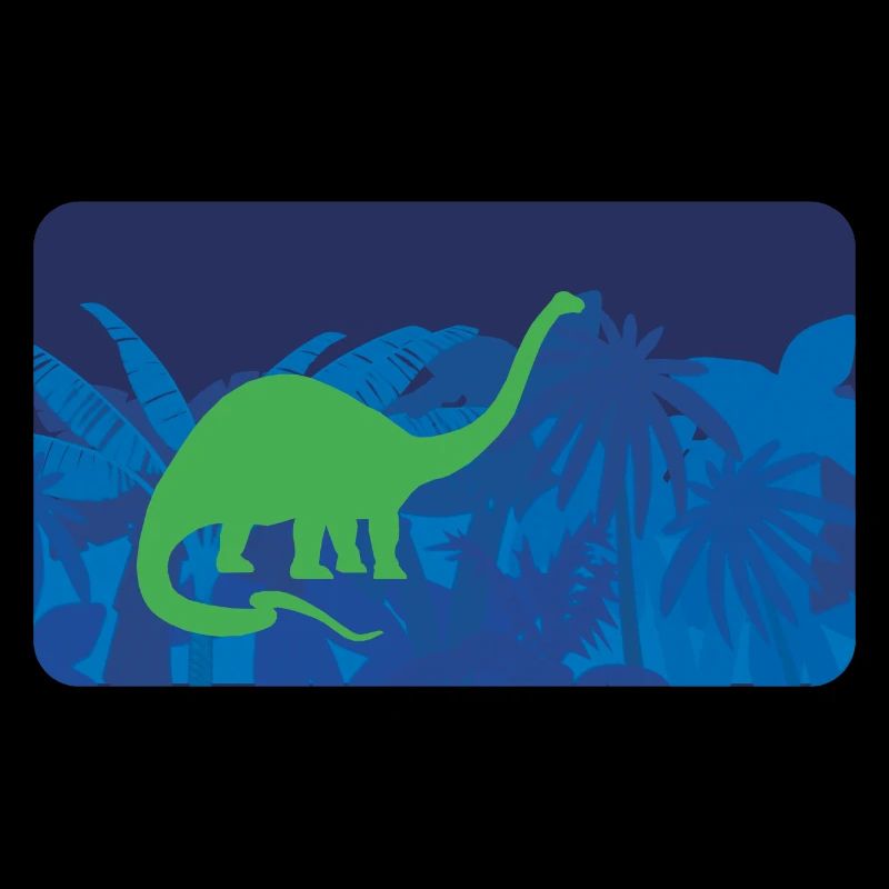Urwald Dinos Langhals - blau