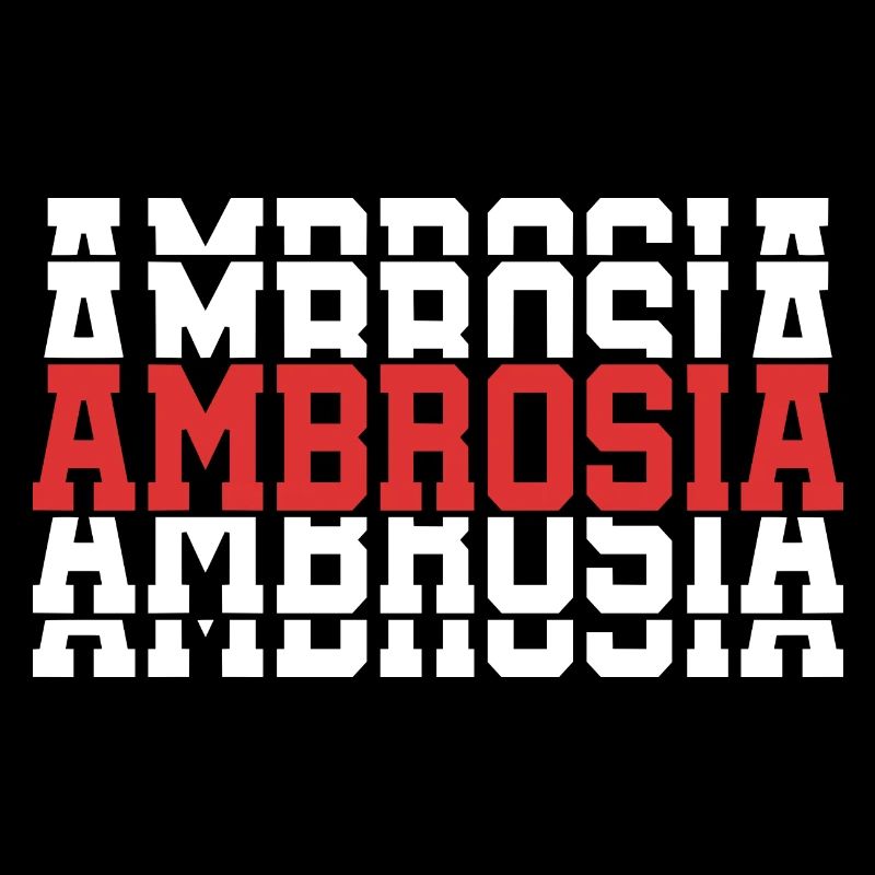 Ambrosia T-Shirt Geschenk gestapelter Text