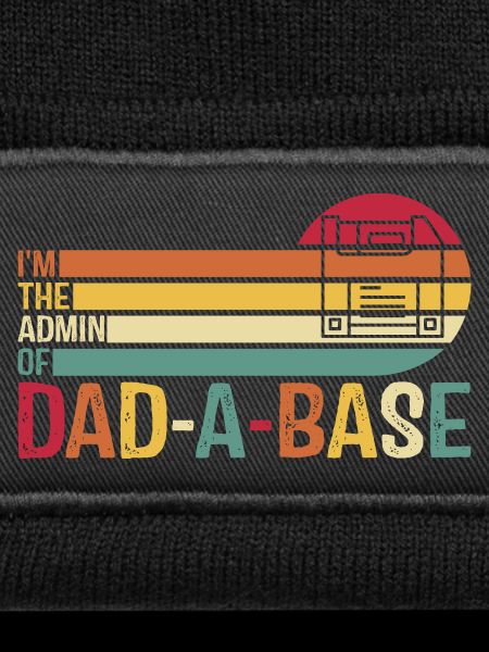 Retro Dad-A-Base Sunset Illustration