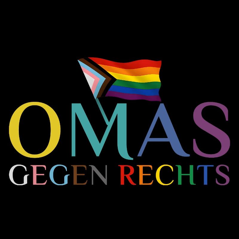 Omas gegen Rechts Regenbogen Flagge