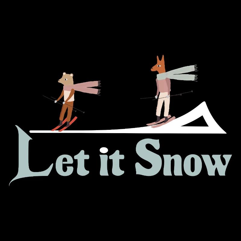Let It Snow Winter Illustration