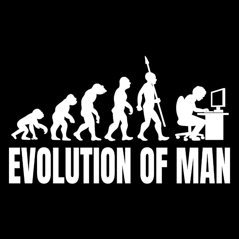 Programmeur Computer Freak Evolution Rétro
