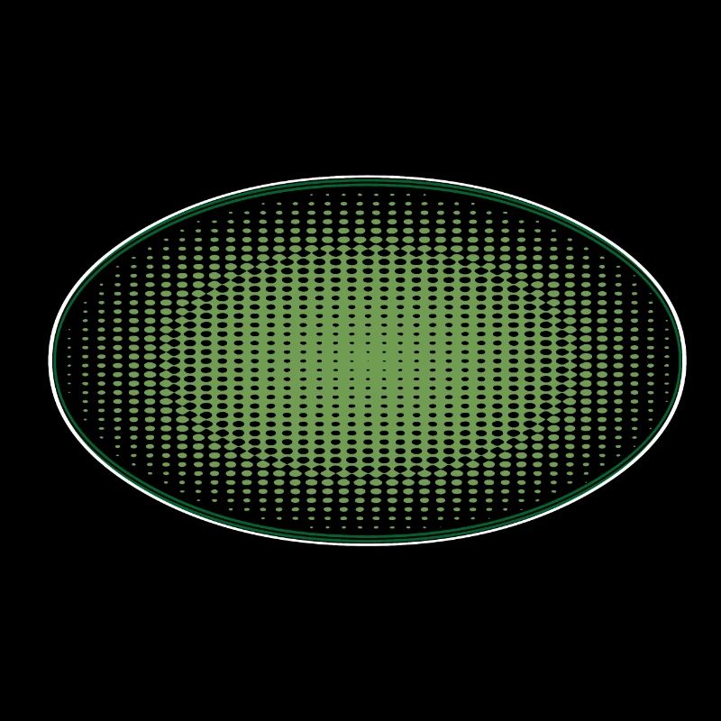 Points verts ovales, avec cadre