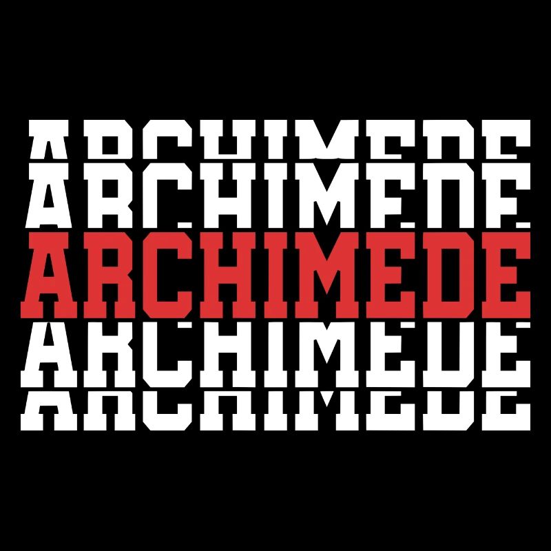 Archimede T-Shirt Geschenk gestapelter Text