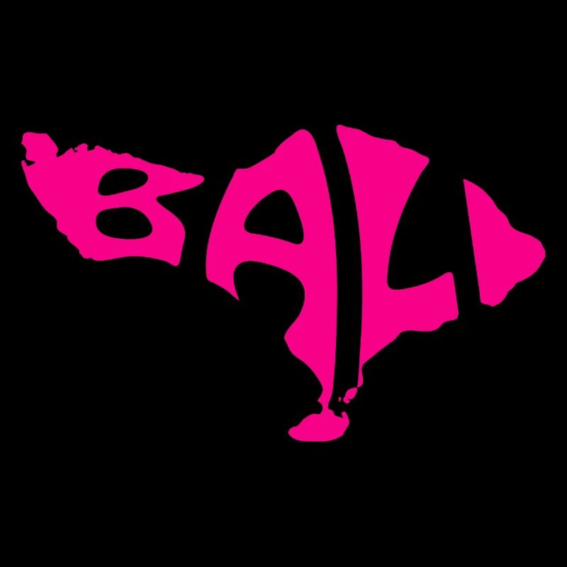 Bali Map Artistic Typography Design